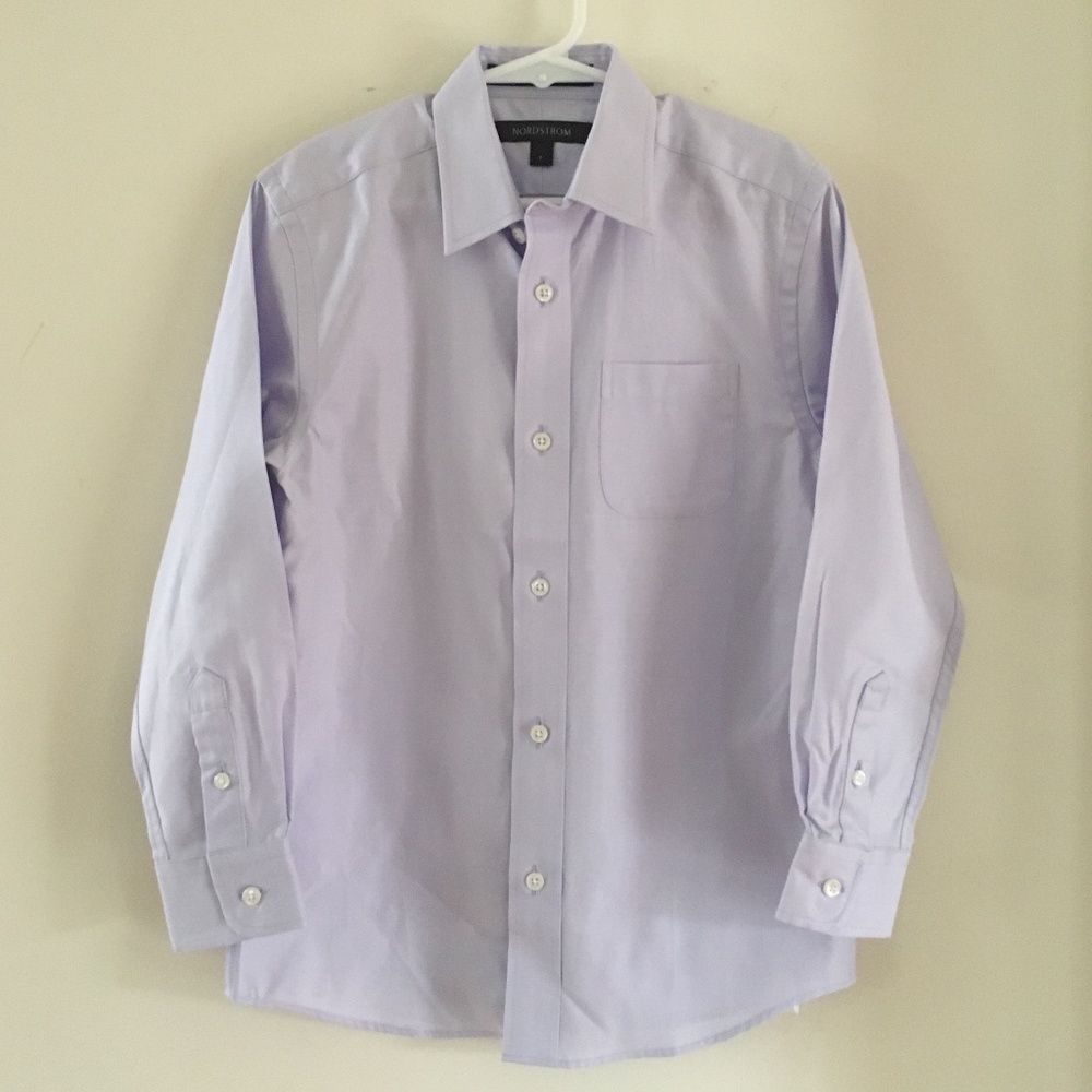 NWOT Nordstrom Boys 7 Pastel Purple Button Down